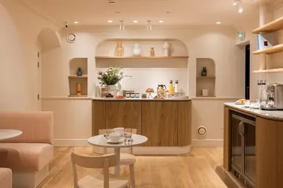 Cuisine ou kitchenette dans l'établissement Hôtel Oratio