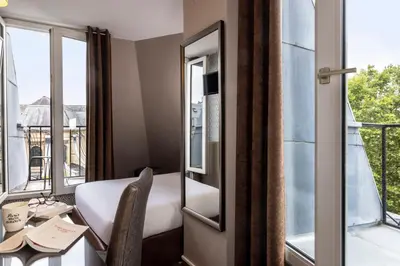 Balcon ou terrasse dans l'établissement Hotel Abbatial Saint Germain