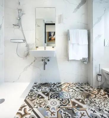 Salle de bains dans l'établissement Hotel Eiffel Petit Louvre