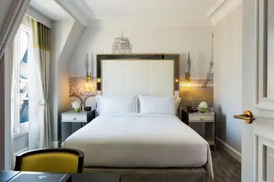 Un ou plusieurs lits dans un hébergement de l'établissement Hilton Paris Opera