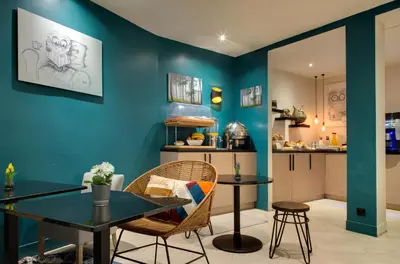 Cuisine ou kitchenette dans l'établissement Chouette Hotel