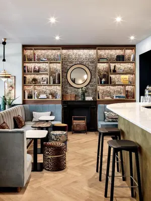 Coin salon dans l'établissement Hôtel Léopold - Orso Hotels