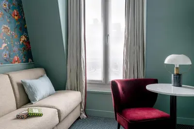 Coin salon dans l'établissement Hôtel Léopold - Orso Hotels