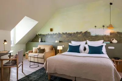Coin salon dans l'établissement Le Petit Oberkampf Hotel & Spa