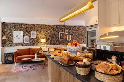 Cuisine ou kitchenette dans l'établissement Le Petit Oberkampf Hotel & Spa