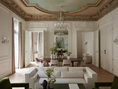 Coin salon dans l'établissement Maison Delano Paris