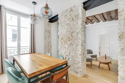 Coin salon dans l'établissement Pick A Flat's Apartment in Le Marais - Rue Saint Apoline