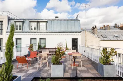 Balcon ou terrasse dans l'établissement Le Grand Quartier
