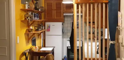 Cuisine ou kitchenette dans l'établissement Hier et Aujourd’hui 21