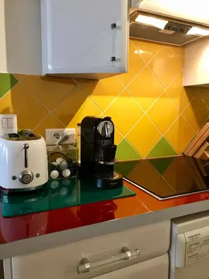 Cuisine ou kitchenette dans l'établissement Beau studio Bastille