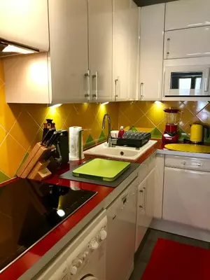 Cuisine ou kitchenette dans l'établissement Beau studio Bastille