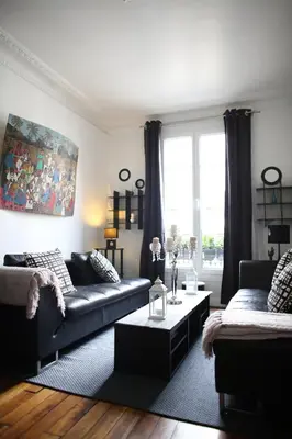 Coin salon dans l'établissement Montmartre's appartement