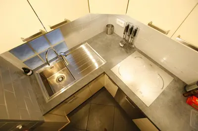 Cuisine ou kitchenette dans l'établissement Glaciere