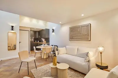 Coin salon dans l'établissement Apartment center of Paris by Studio prestige