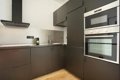 Cuisine ou kitchenette dans l'établissement Résidence Center of Paris by Studio prestige