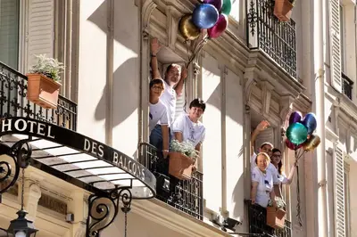 Clients de l'établissement Grand Hotel des Balcons