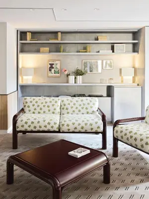 Coin salon dans l'établissement Hôtel Rosalie