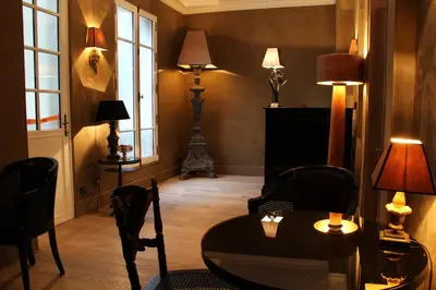 Coin salon dans l'établissement Villa Glamour