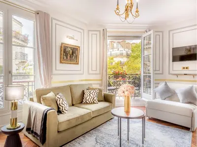 Coin salon dans l'établissement Merveil - Luxury Suite - Louvre -Sebastopol I