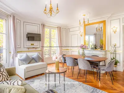 Coin salon dans l'établissement Merveil - Luxury Suite - Louvre -Sebastopol I