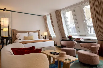 Un ou plusieurs lits dans un hébergement de l'établissement Hôtel Bel Ami