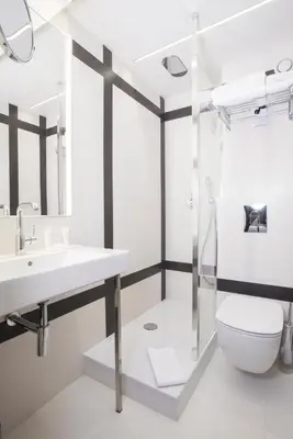Salle de bains dans l'établissement Hôtel ICÔNE