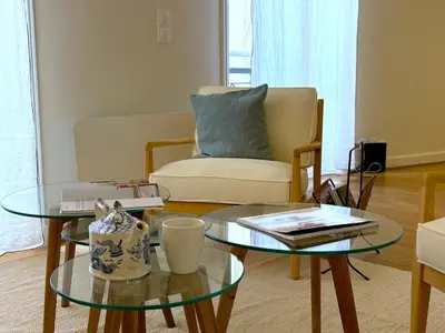 Coin salon dans l'établissement L'appartement Magdebourg