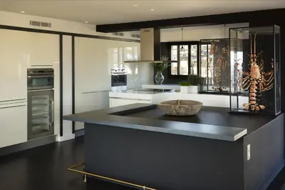 Cuisine ou kitchenette dans l'établissement Hotel Le Chat Noir