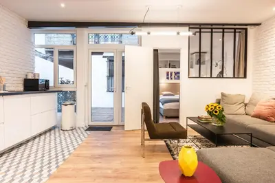 Cuisine ou kitchenette dans l'établissement Design & New Loft - 8 guests - Heart of Paris