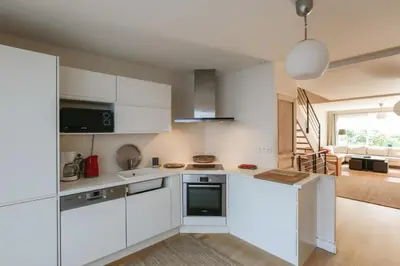 Cuisine ou kitchenette dans l'établissement Paris-Maison-appartement-7 chambres métro Jourdain