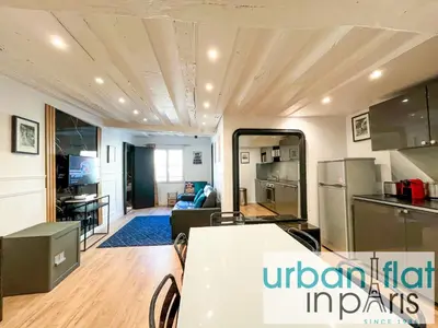 Cuisine ou kitchenette dans l'établissement 100 - Luxury 2 Bedroom - Beaubourg Marais