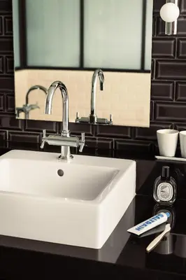 Salle de bains dans l'établissement Terrass