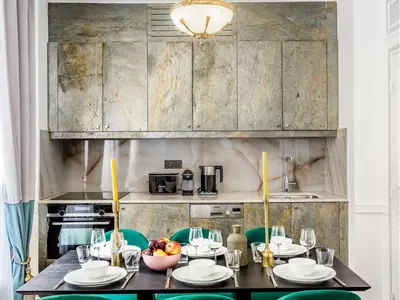Cuisine ou kitchenette dans l'établissement Merveil - Luxury Suite - Louvre - Marcel II