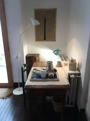 Un ou plusieurs lits dans un hébergement de l'établissement Chambre d'Hôtes Annelets