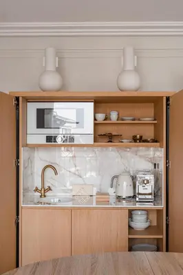 Cuisine ou kitchenette dans l'établissement Hôtel Madison