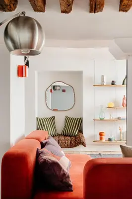 Coin salon dans l'établissement Edgar Suites Marais - Nazareth