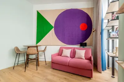 Coin salon dans l'établissement Appartement Panthéon - Feuillantines