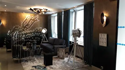 Coin salon dans l'établissement Hotel d'Amiens