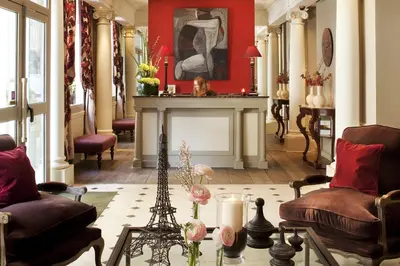 Coin salon dans l'établissement Hôtel Sainte-Beuve