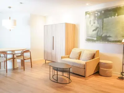 Coin salon dans l'établissement AppartHotel Mercure Paris Boulogne