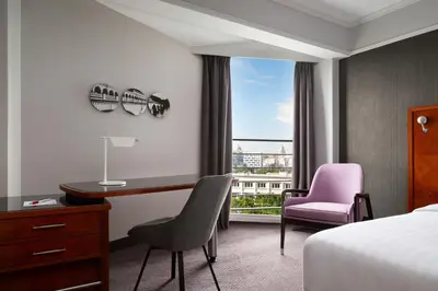 Un ou plusieurs lits dans un hébergement de l'établissement Paris Marriott Rive Gauche Hotel & Conference Center