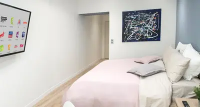 Un ou plusieurs lits dans un hébergement de l'établissement Apart 1 opera · Modern studio fully furnished