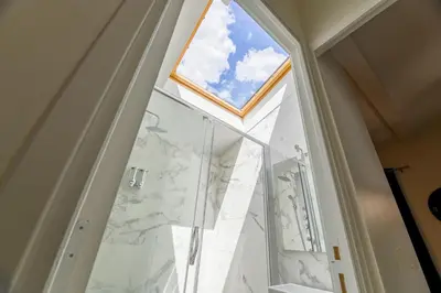 Salle de bains dans l'établissement Villa Poncelet