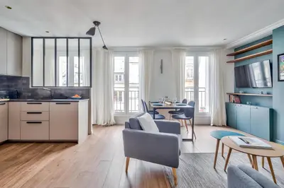 Cuisine ou kitchenette dans l'établissement Splendid 3 bdrs Flat in a Prime Location of Paris