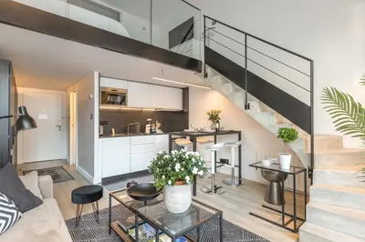 Cuisine ou kitchenette dans l'établissement B1 Loft Duplex 175Blo-Paris Convention