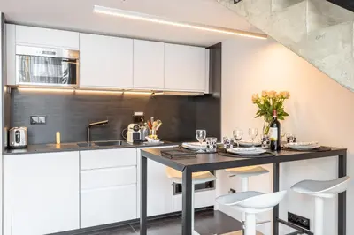 Cuisine ou kitchenette dans l'établissement B1 Loft Duplex 175Blo-Paris Convention