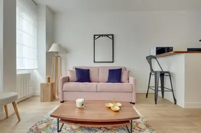 Coin salon dans l'établissement Cocooning Apt St Germain - 4 pers
