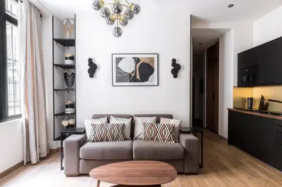 Coin salon dans l'établissement Appartement d'architecte Amsterdam Saint-Lazare