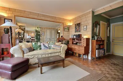 Coin salon dans l'établissement 213367 - Appartement 6 personnes à Paris