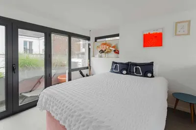 Un ou plusieurs lits dans un hébergement de l'établissement 502254 - Spacious duplex apartment for 12 people near Les Halles